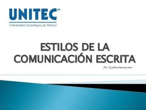 Estilos de comunicación escrita