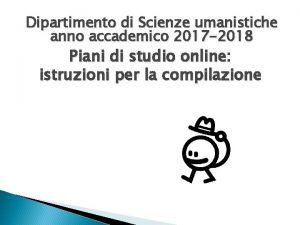 Dipartimento di Scienze umanistiche anno accademico 2017 2018