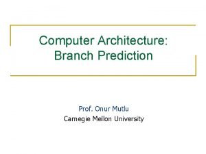Branch prediction