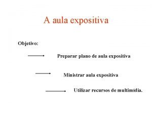 Plano de aula expositiva