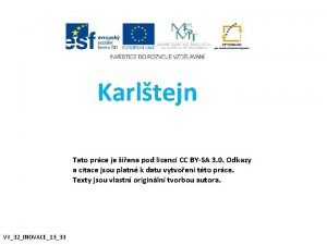 Karltejn Tato prce je ena pod licenc CC