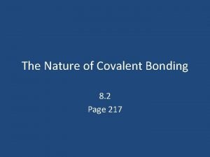 The nature of covalent bonding