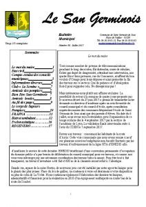 Bulletin Municipal Tirage 275 exemplaires Numro 34 Juillet