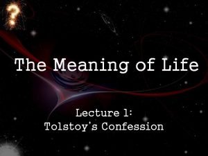 Life lecture meaning