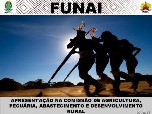 FUNAI APRESENTAO NA COMISSO DE AGRICULTURA PECURIA ABASTECIMENTO