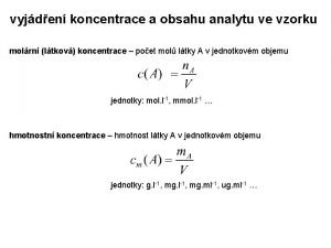 Molární koncentrace