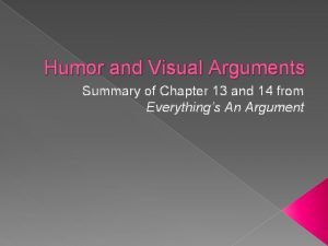 Everything's an argument chapter 13