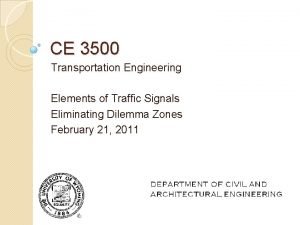 Elements of traffic engineering
