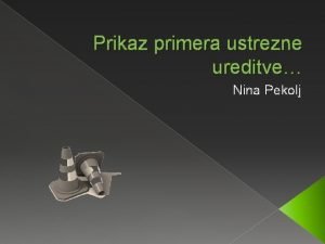 Prikaz primera ustrezne ureditve Nina Pekolj ZGJS ZJZP