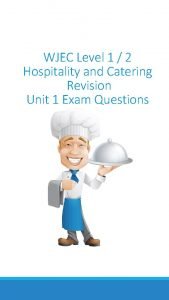 Wjec hospitality and catering