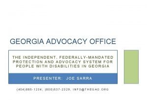 Georgia advocacy office