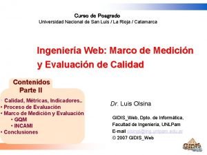 Curso de Posgrado Universidad Nacional de San Luis