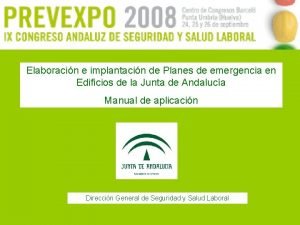 Elaboracin e implantacin de Planes de emergencia en