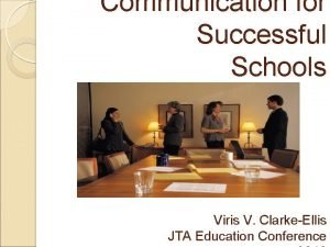 Communication for Successful Schools Viris V ClarkeEllis JTA