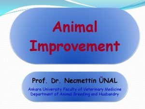 Animal Improvement Prof Dr Necmettin NAL Ankara University