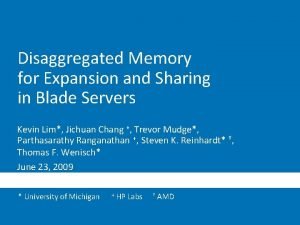 Disaggregated memory