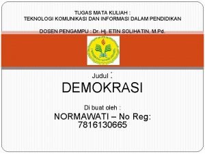 TUGAS MATA KULIAH TEKNOLOGI KOMUNIKASI DAN INFORMASI DALAM