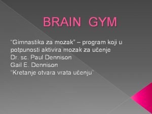 Gimnastika za mozak