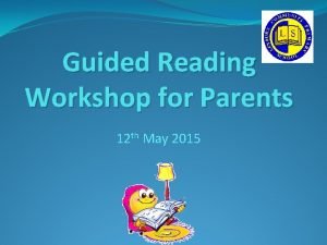 Reading workshop for parents