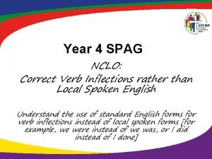 Verb inflections year 4