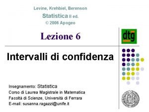 Levine Krehbiel Berenson Statistica II ed 2006 Apogeo