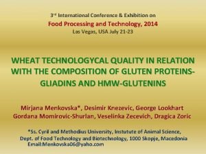 3 rd International Conference Exhibition on Food Processing