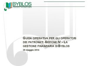 GUIDA OPERATIVA PER GLI OPERATORI DEI PATRONATI SEZIONE