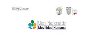 MESAS INTERSECTORIALES INFORME DE RESULTADOS MREMH Quito 31