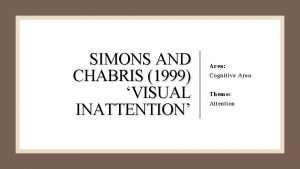 Simons and chabris evaluation Simons and chabris evaluation