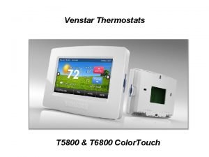 Venstar color touch