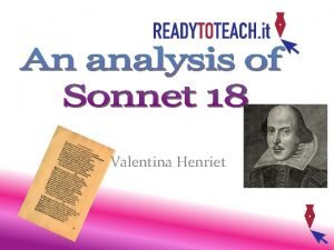 Poetic devices in sonnet 18