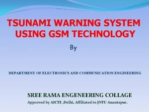 Tsunami warning system