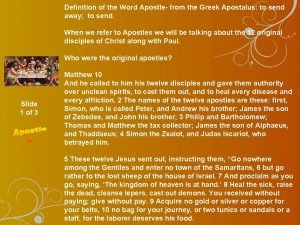 Greek meaning of apostle