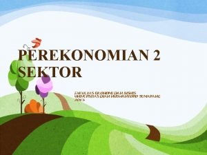 Perekonomian 2 sektor