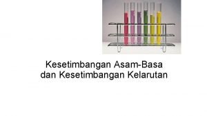 Solubility in buffer solution