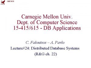 CMU SCS Carnegie Mellon Univ Dept of Computer