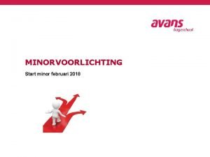 MINORVOORLICHTING Start minor februari 2018 Minor voorlichting Modulecode