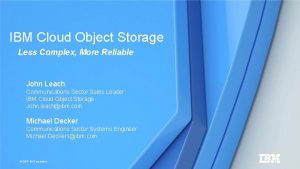 Ibm cloud object storage on premise