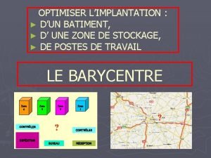 OPTIMISER LIMPLANTATION DUN BATIMENT D UNE ZONE DE