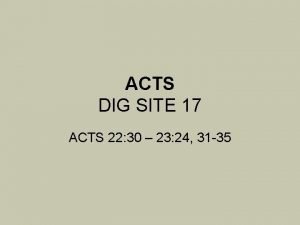 Acts 22:30