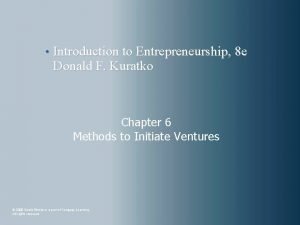 Introduction to Entrepreneurship 8 e Donald F Kuratko