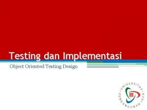 Object oriented testing