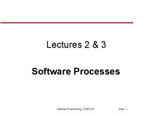 Software engineering process Software engineering process