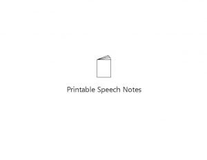 Printable Speech Notes Speech Thought Starters Pick one