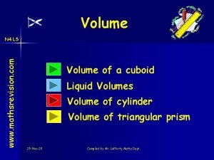Volume www mathsrevision com N 4 LS Volume