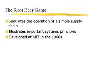 Root beer game