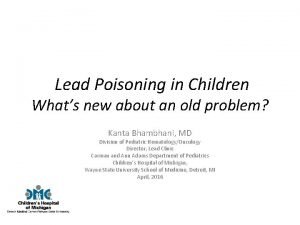 Lead poisoning children Lead poisoning children