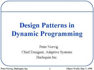 Peter norvig design patterns