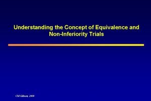 Understanding the Concept of Equivalence and NonInferiority Trials