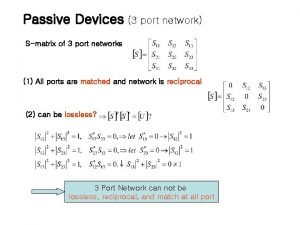 3 port network